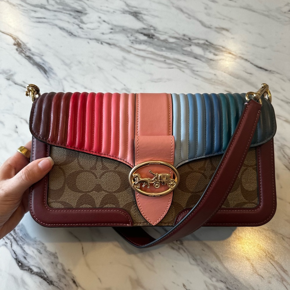 COACH Multicolor Shoulder Bag ❤️🩷🩵 - Picture 2 of 13
